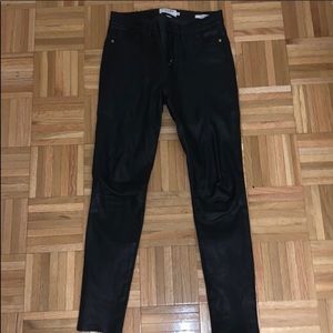 Frame Le High Skinny leather pants size 27